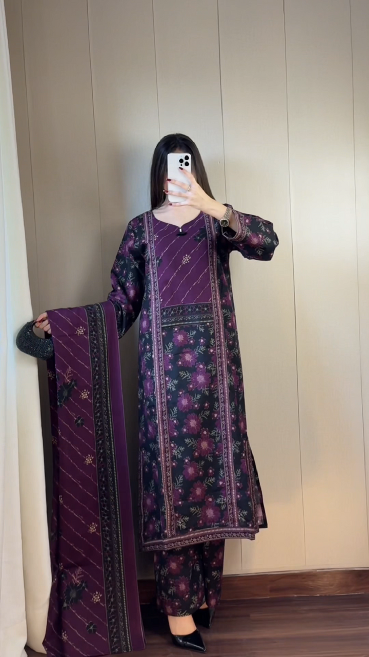 Khaddar Printed 3pc