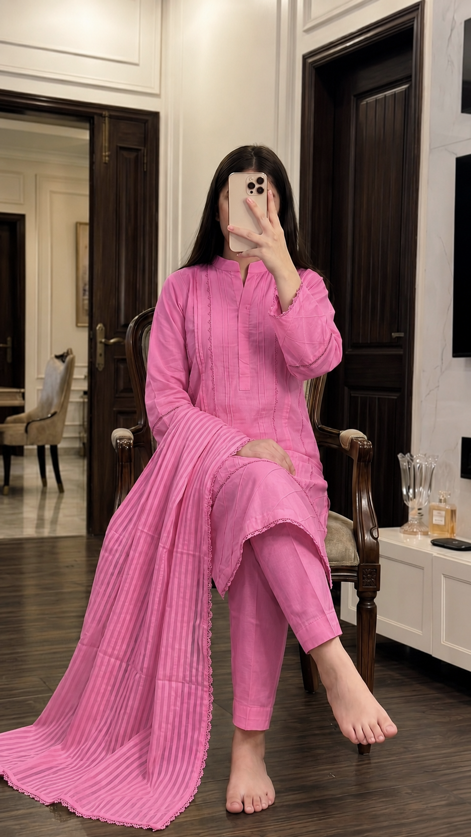 Cotton Solid 3pc - Dusty Rose