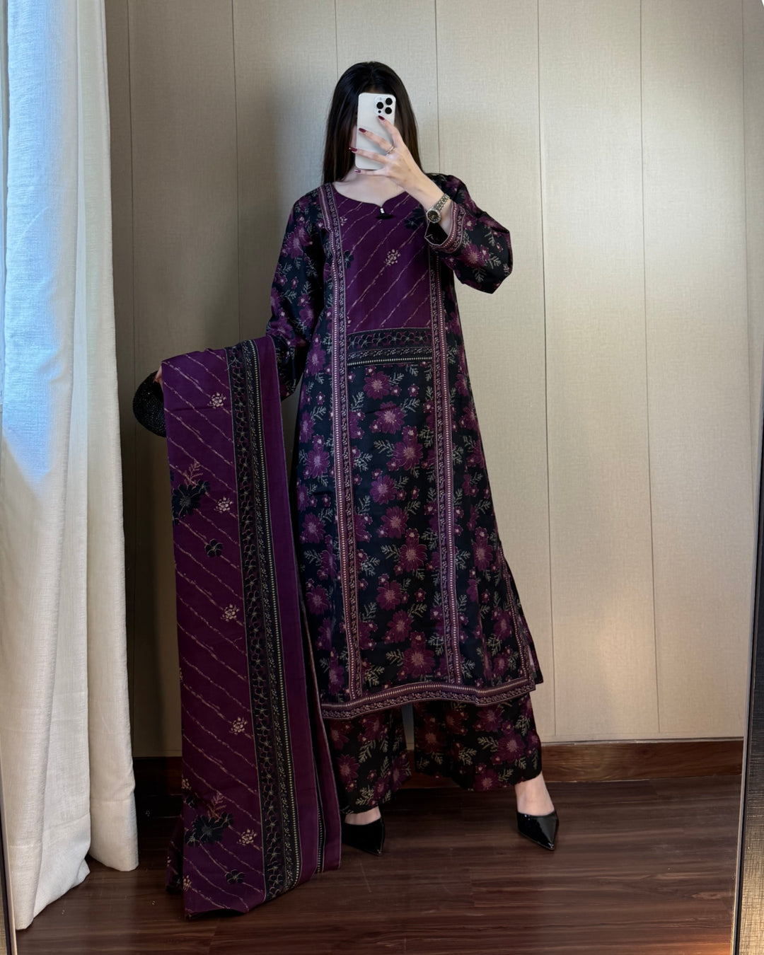 Khaddar Printed 3pc