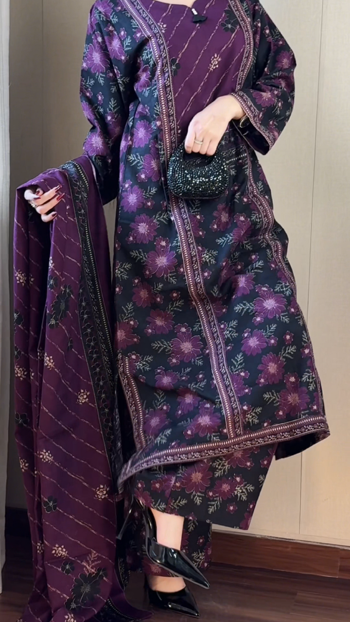 Khaddar Printed 3pc