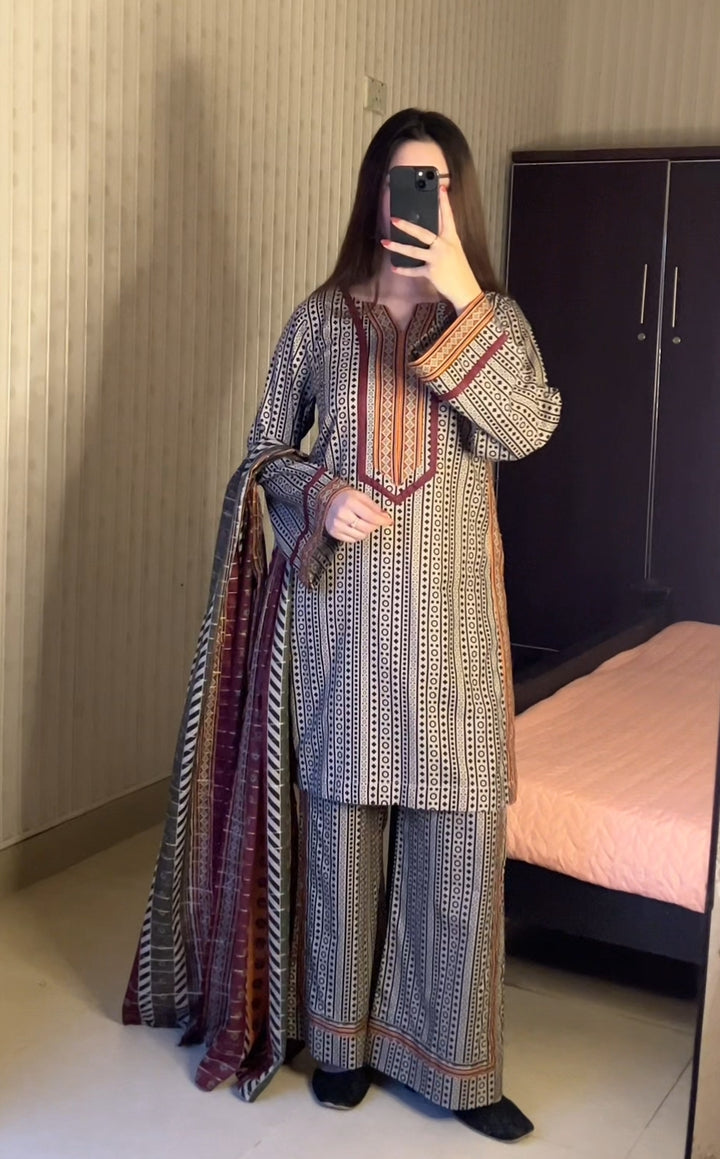Khaddar Printed 3pc