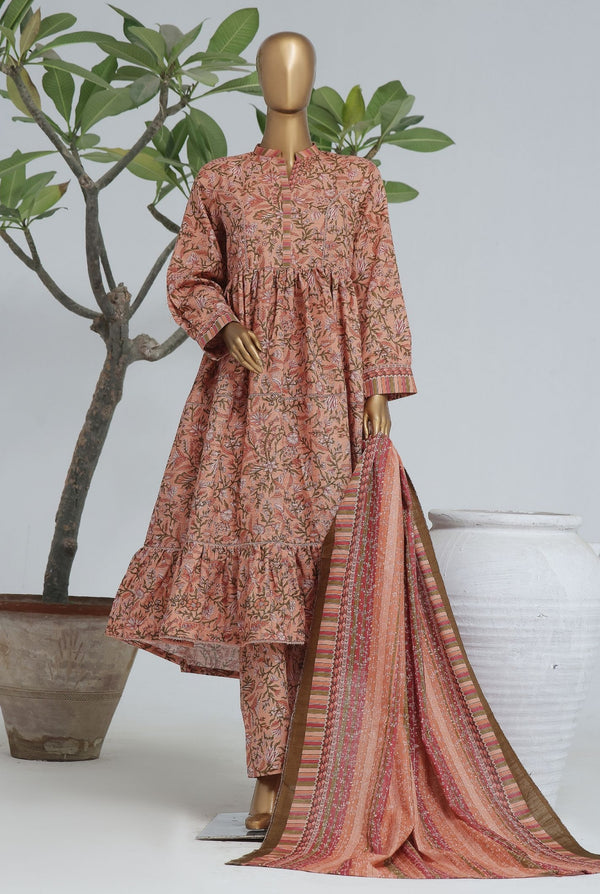 Khaddar Printed Frocks 3p