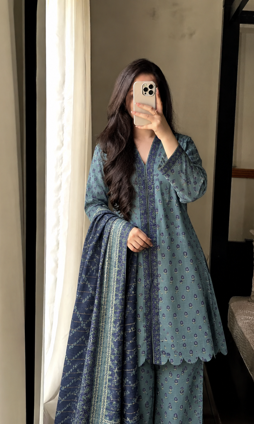 Khaddar Printed 3pc