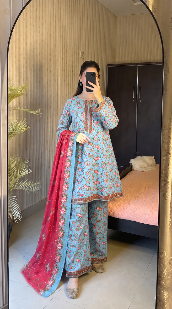 Summer Printed Lawn 3pc