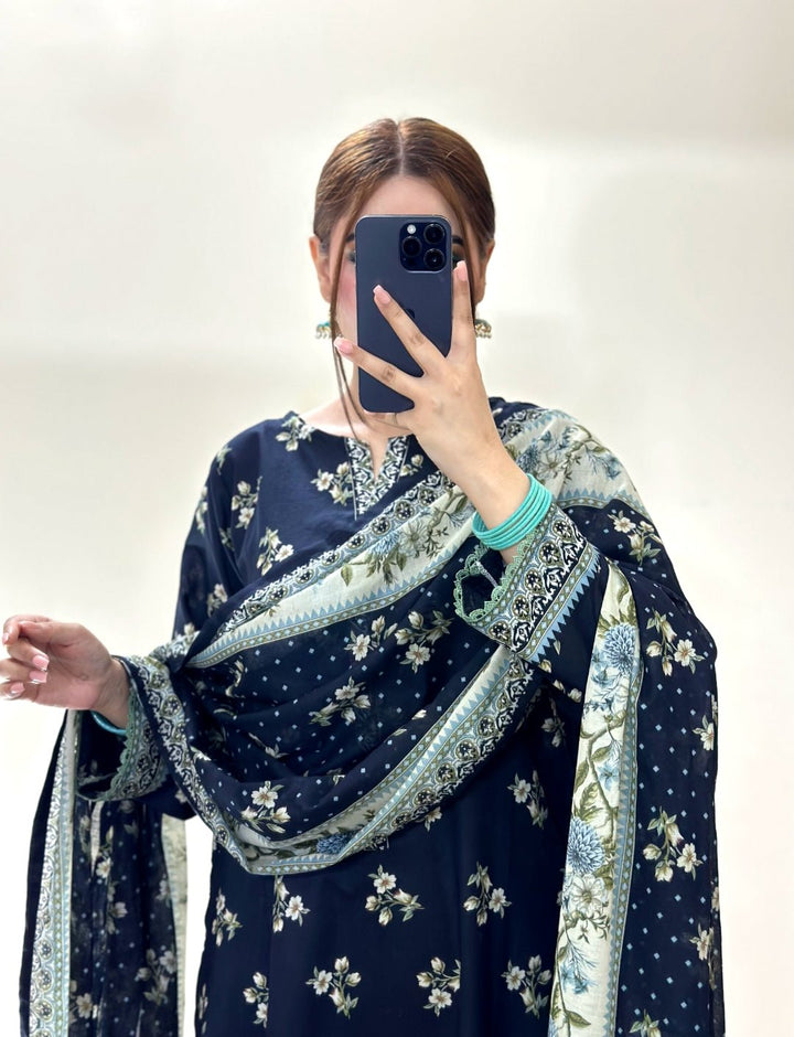 Linen Printed 3pc - Bin Saeed Bin Saeed