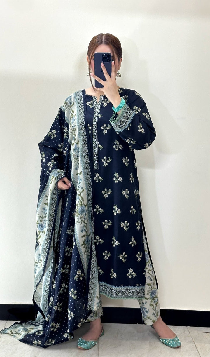 Linen Printed 3pc - Bin Saeed Bin Saeed