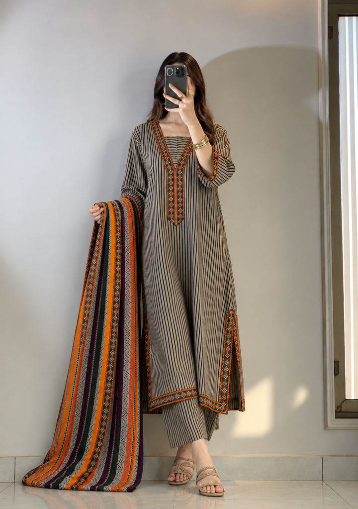 Khaddar Printed 3pc