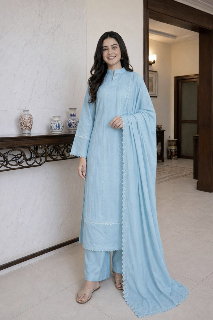 Cotton Solid 3pc - Aqua Mint