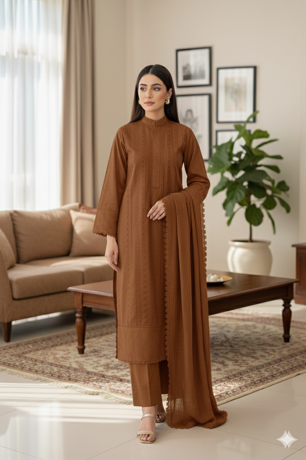 Winter Solid 3pc - Lacework