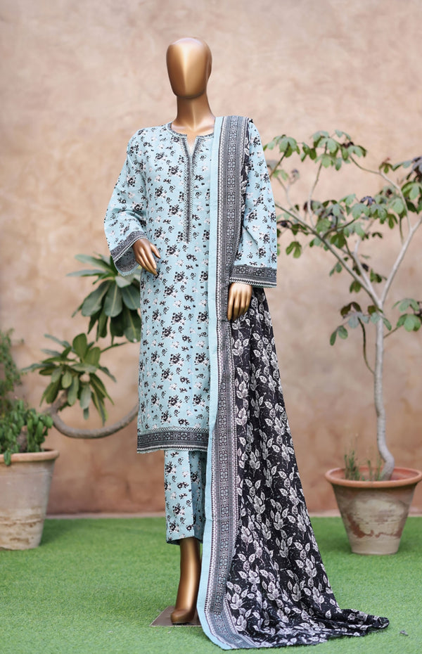 Khaddar printed 3pc
