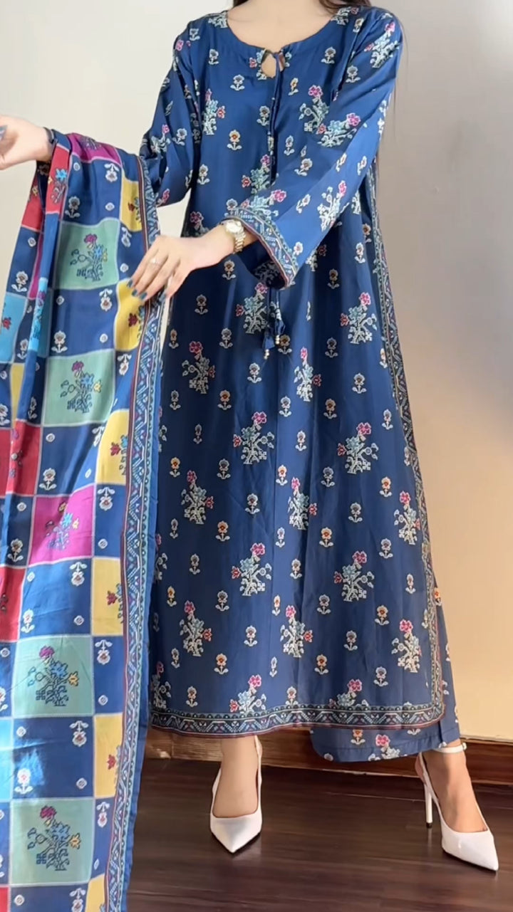 Printed Kaftan 3pc