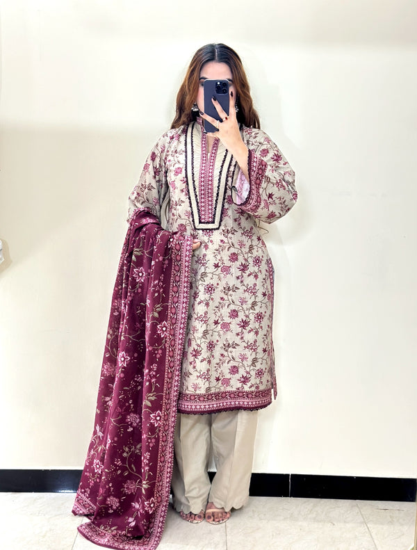 Khaddar Printed 3pc