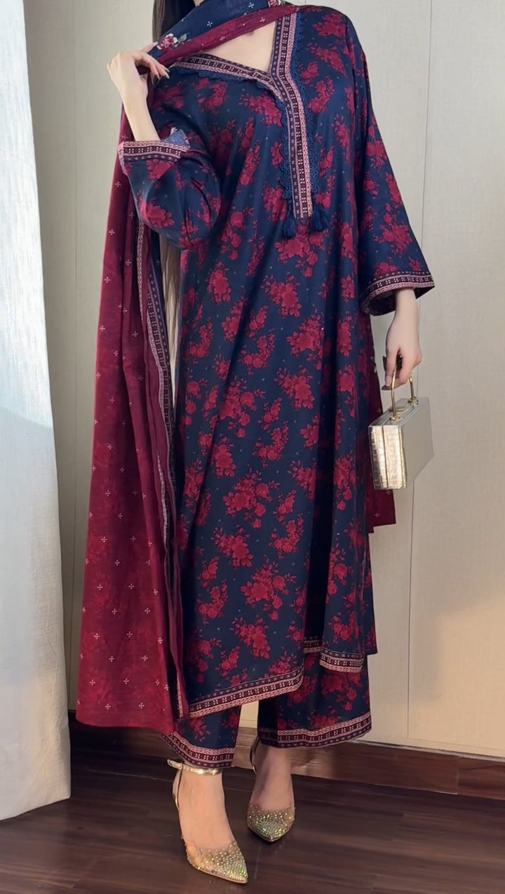 Printed Kaftan 3pc