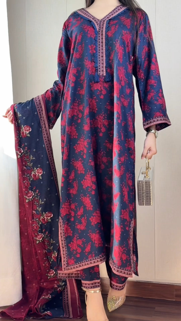 Printed Kaftan 3pc