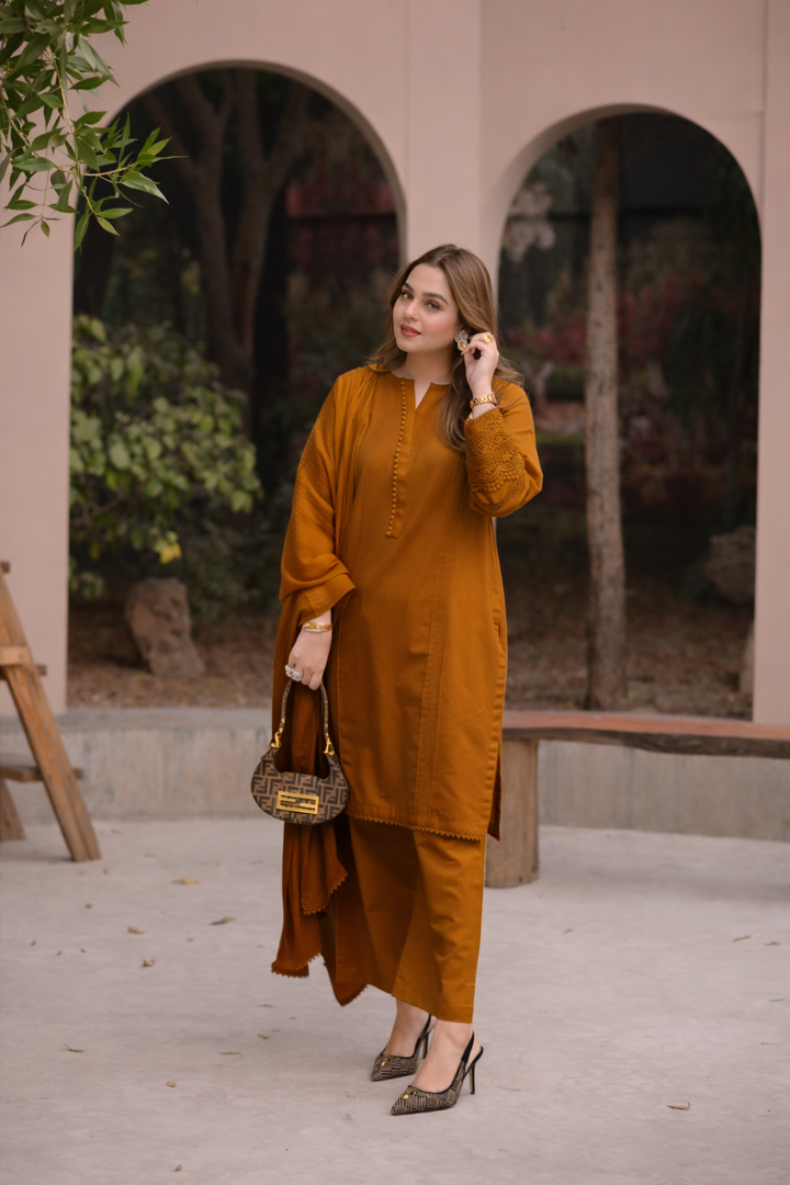 Winter Solid 3pc - Mustard