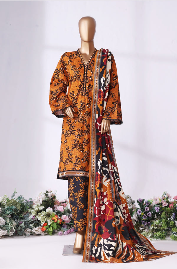 Khaddar printed 3pc