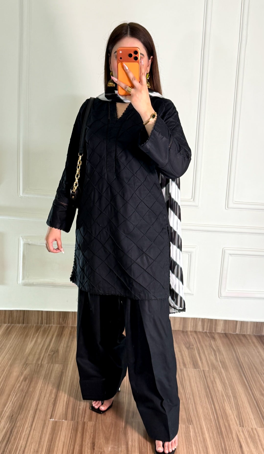 Women Summer Solid Monochrome 3 Piece Collection Black Ready to Wear | Bin Saeed Online