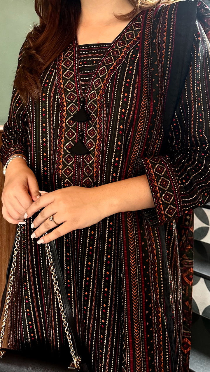 Printed Kaftan 3pc