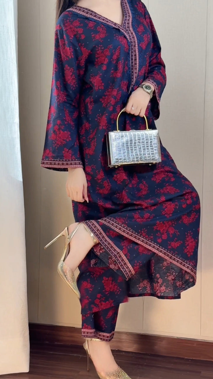Printed Kaftan 3pc
