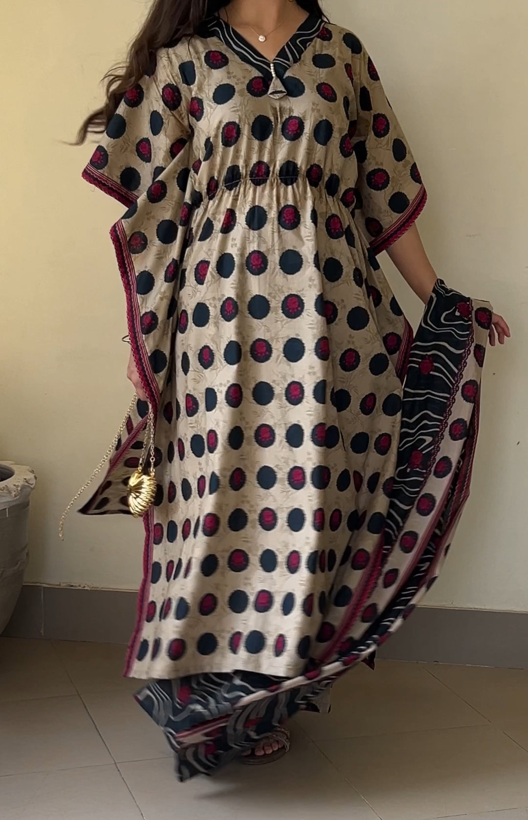 Printed Kaftan 3pc