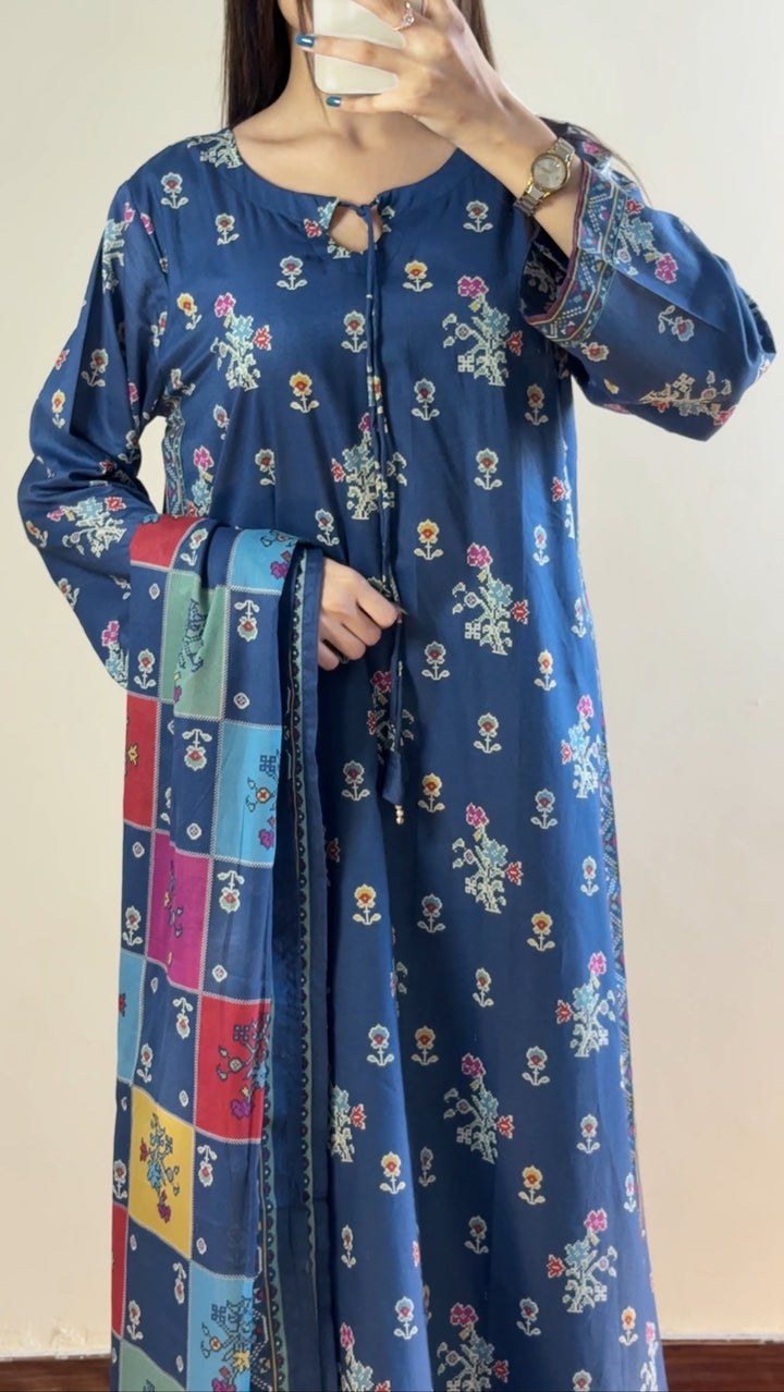 Printed Kaftan 3pc