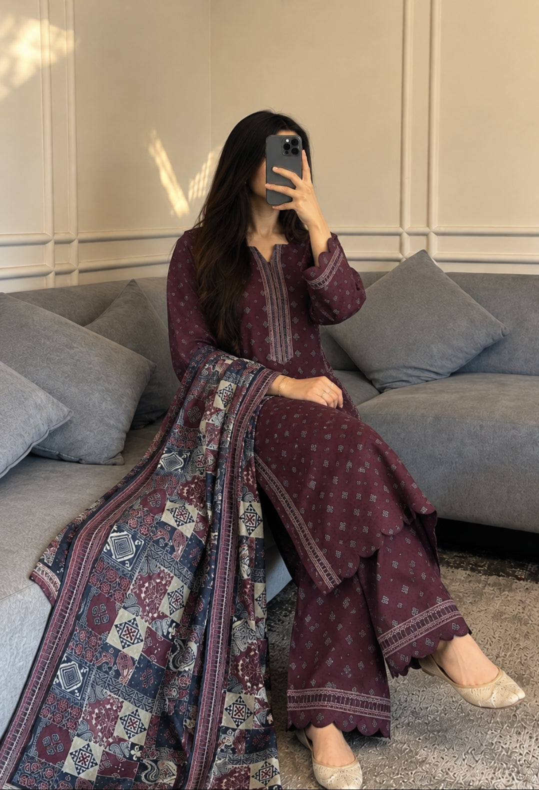 Khaddar Printed 3pc