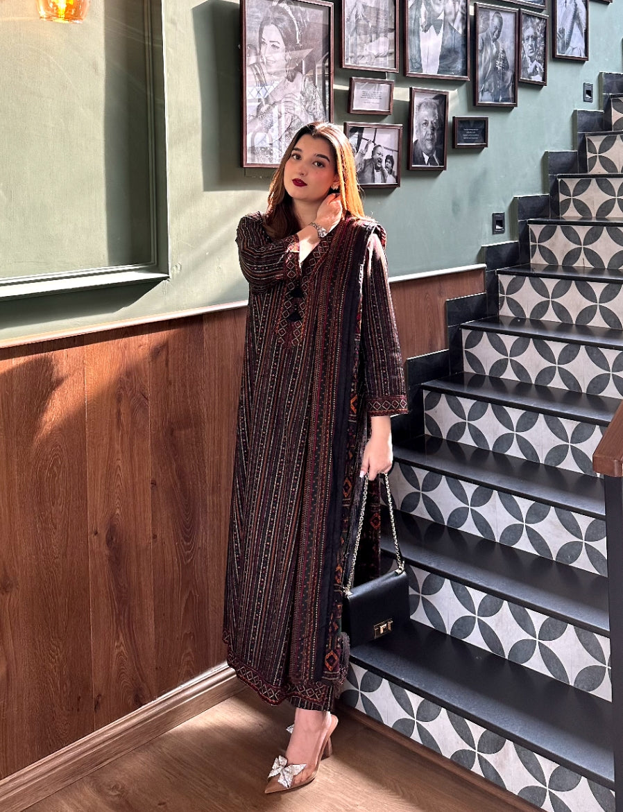 Printed Kaftan 3pc