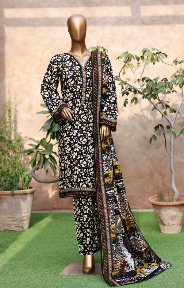 Khaddar printed 3pc