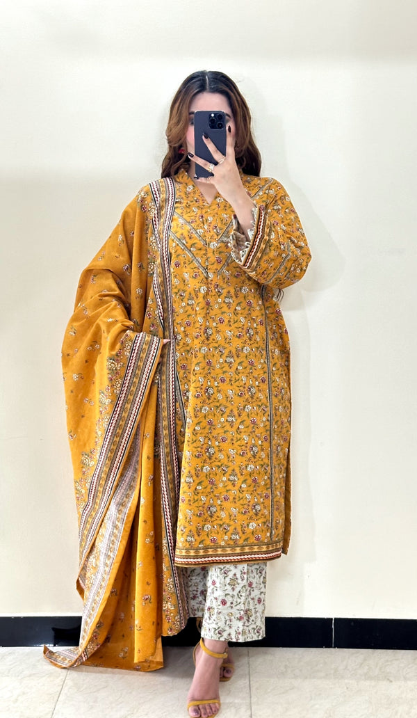 Khaddar Printed 3pc