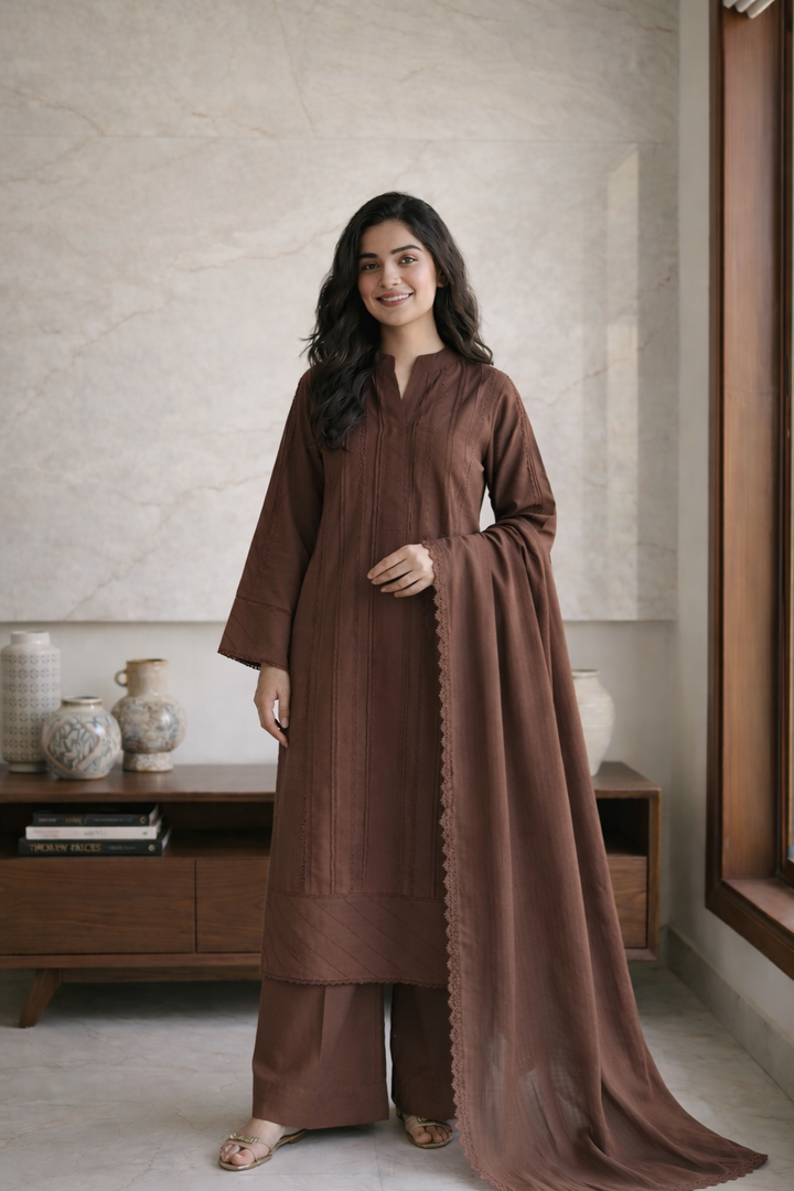 Winter Solid 3pc - Lacework