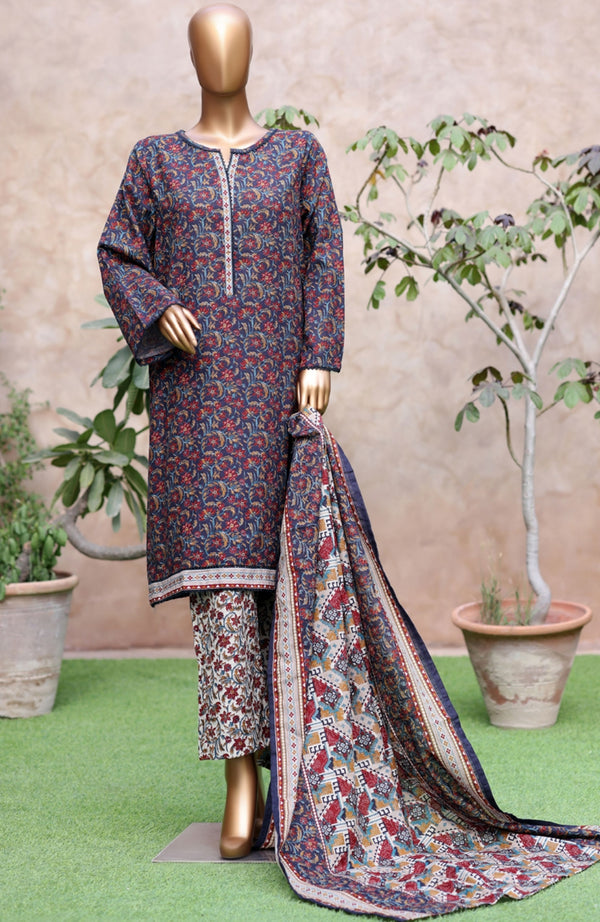 Khaddar printed 3pc