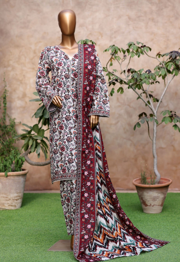 Khaddar printed 3pc