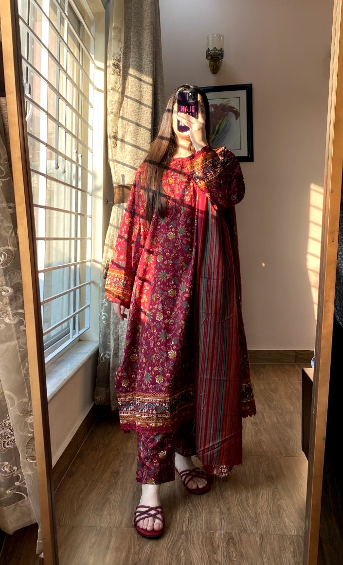 Linen Printed 3pc