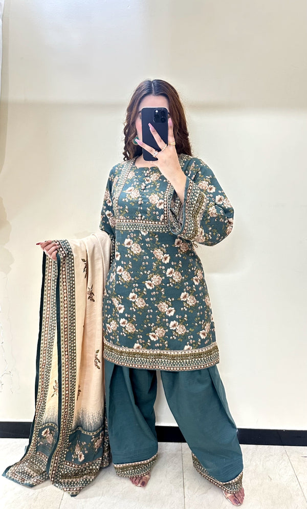 Khaddar printed 3pc