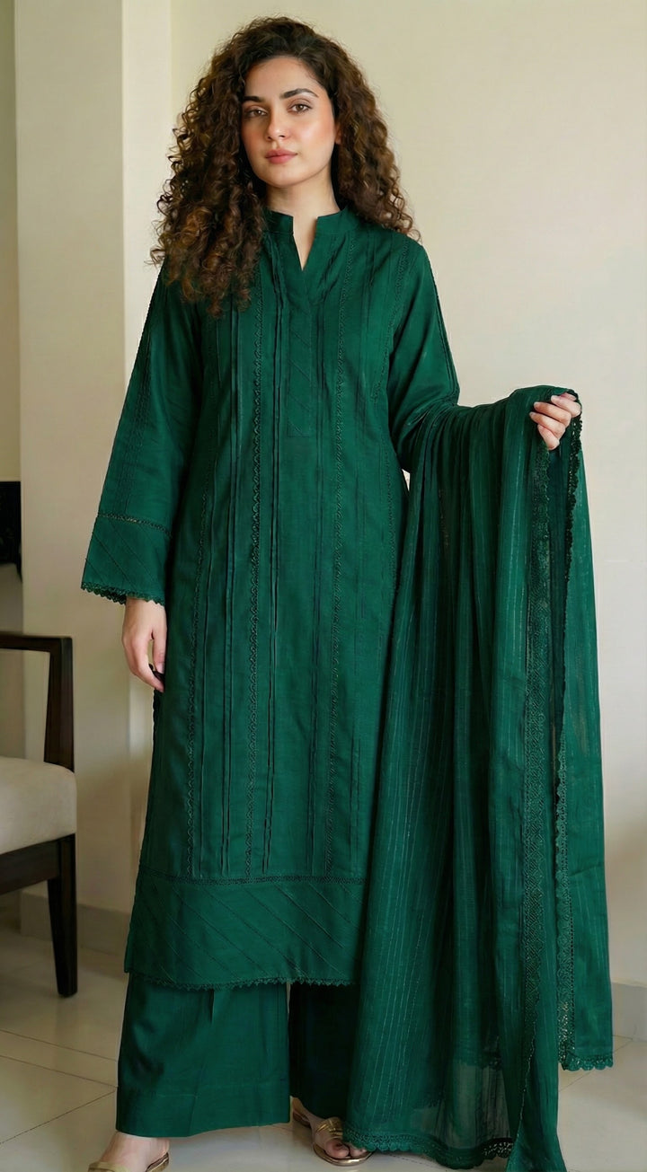 Winter Solid 3pc - Lacework