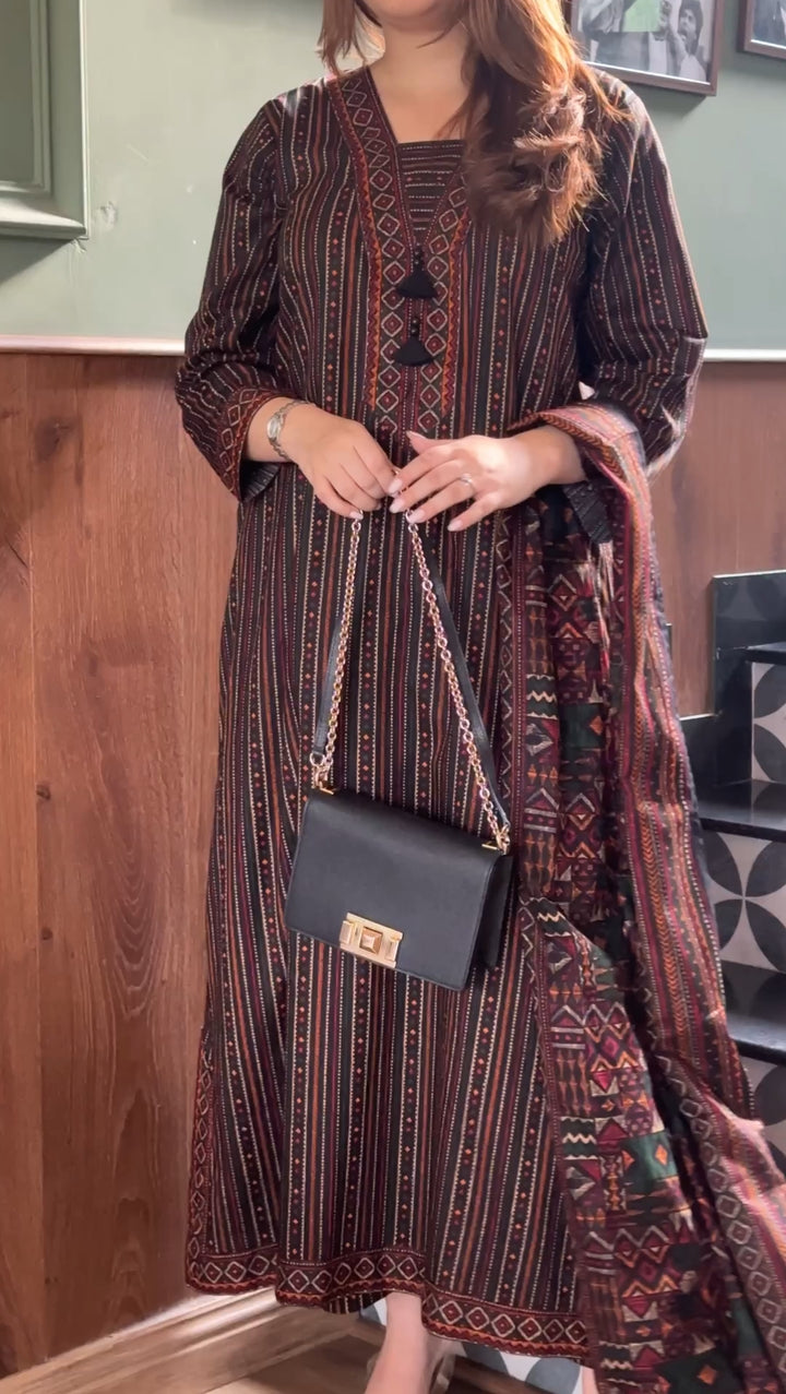 Printed Kaftan 3pc