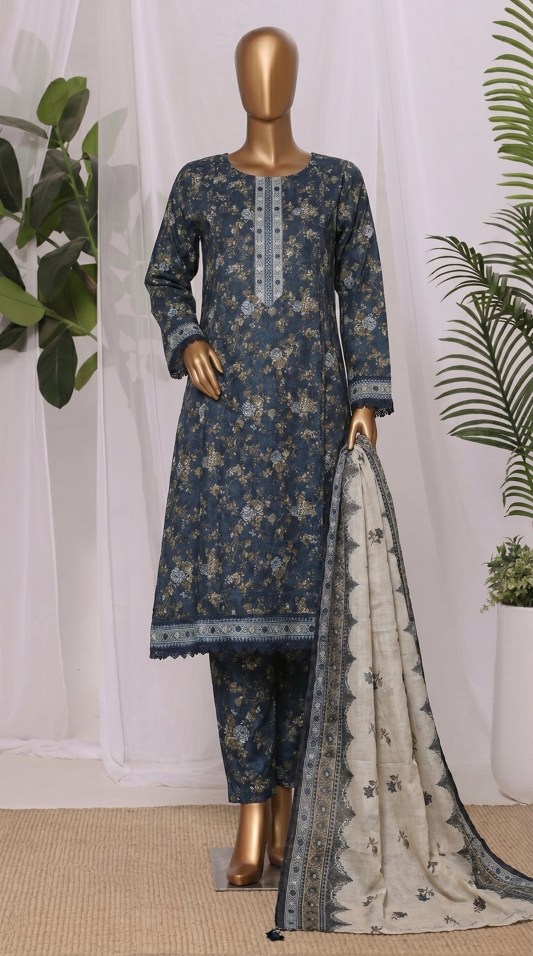 Printed Frock 3pc - RTW