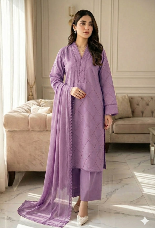 Winter Solid 3pc - Lavender