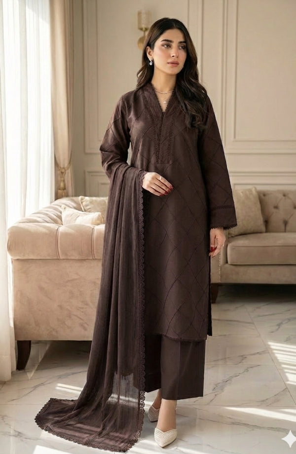 Winter Solid 3pc - Dark Mocha