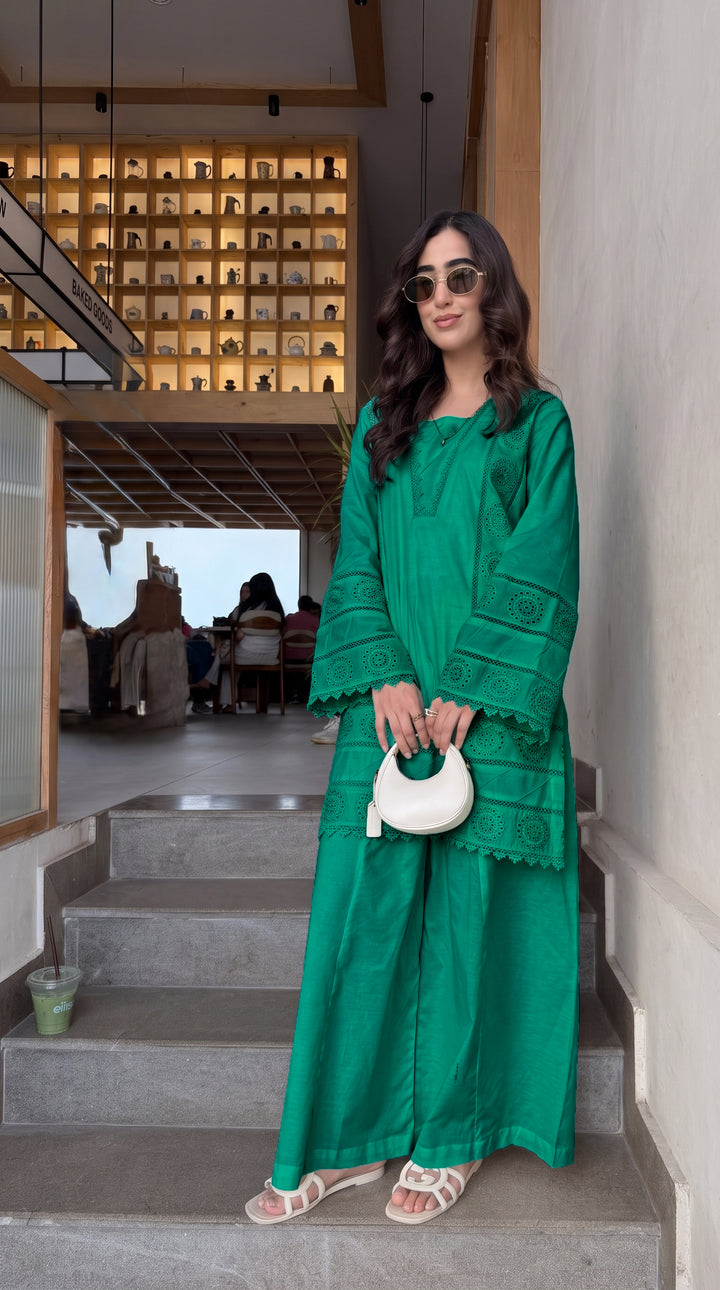 Teal Embroidered Co-ords