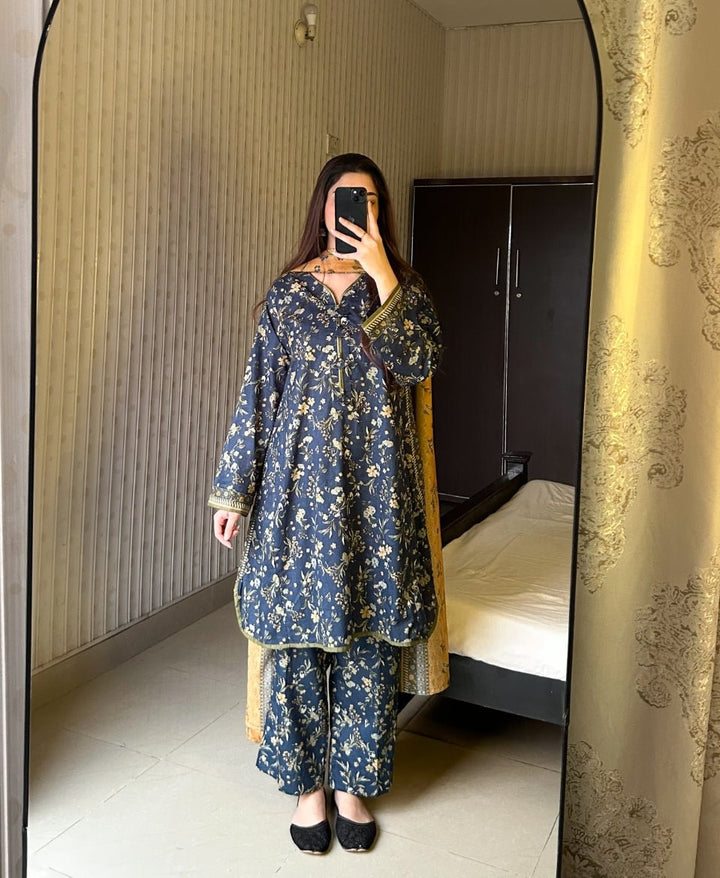 Summer Printed Lawn 3pc - Bin Saeed Bin Saeed