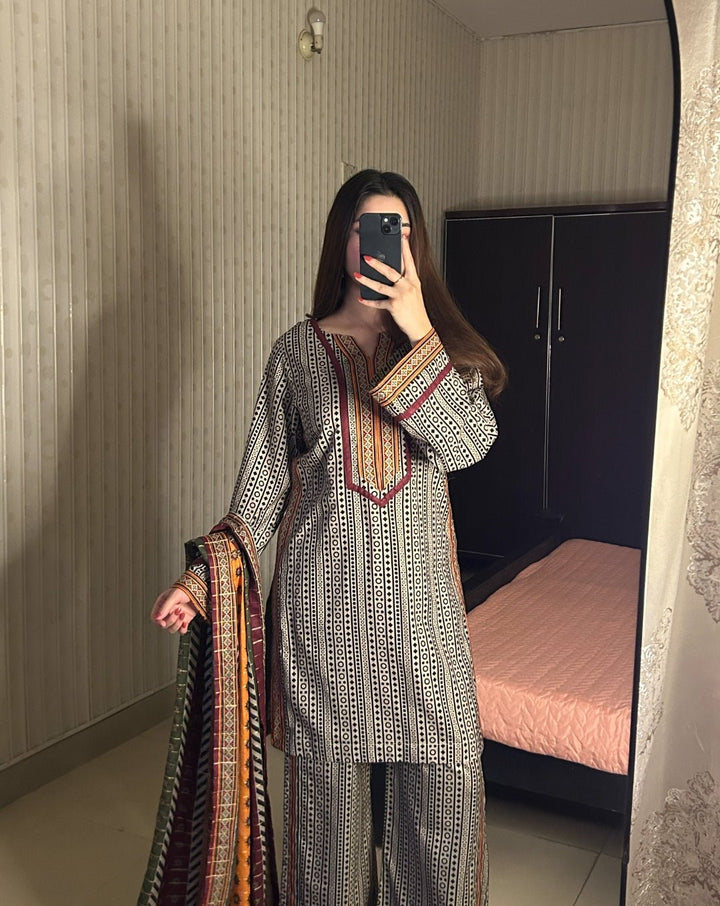 Summer Printed Lawn 3pc - Bin Saeed Bin Saeed