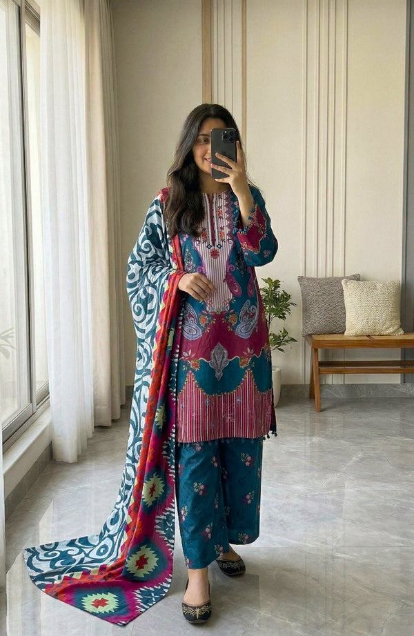 Bin Saeed Printed Lawn 3pc | New Arrival