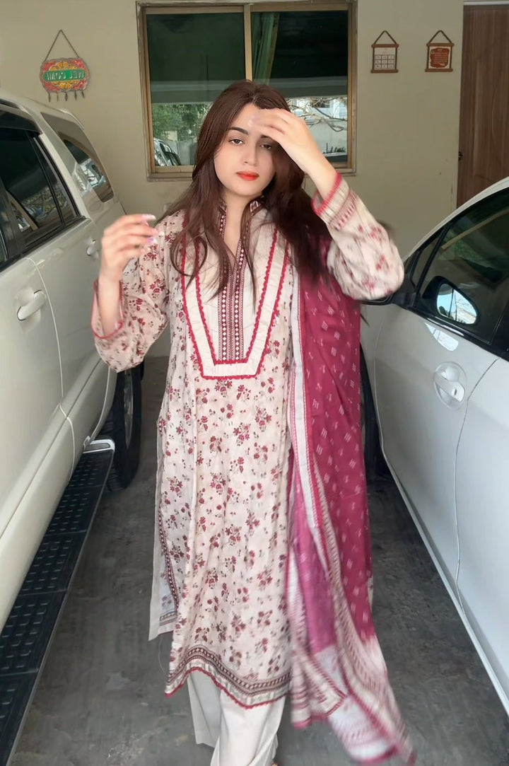 Summer Printed Lawn 3pc - Bin Saeed Bin Saeed