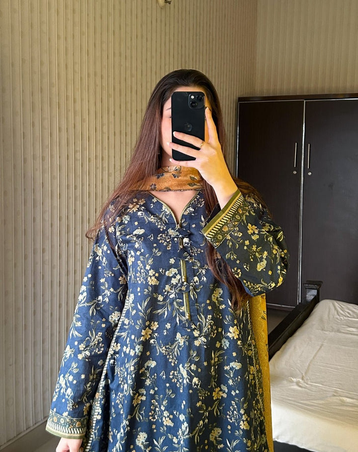 Summer Printed Lawn 3pc - Bin Saeed Bin Saeed