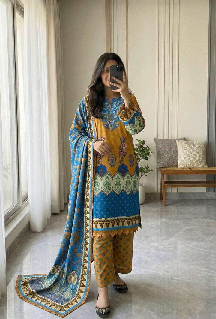 Summer Printed Lawn 3pc - Bin Saeed Bin Saeed