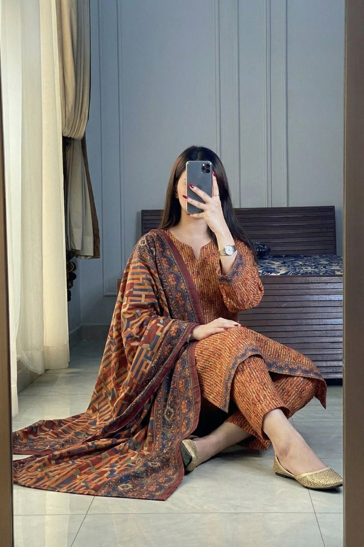 Summer Printed Lawn 3pc - Bin Saeed Bin Saeed