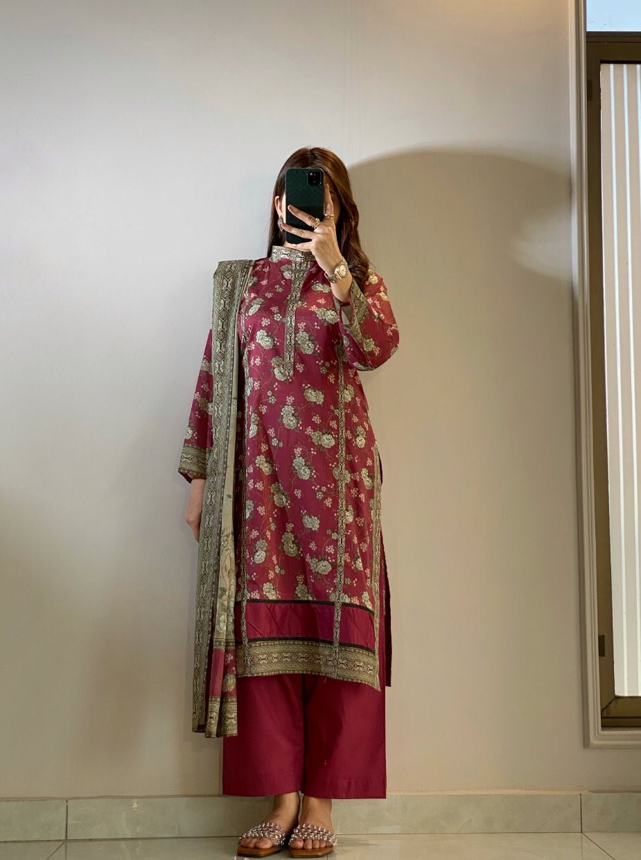 Summer Printed Lawn 3pc - Bin Saeed Bin Saeed