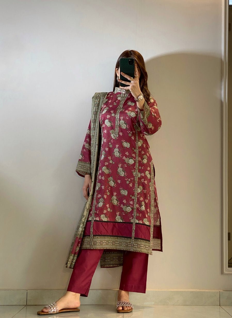 Summer Printed Lawn 3pc - Bin Saeed Bin Saeed