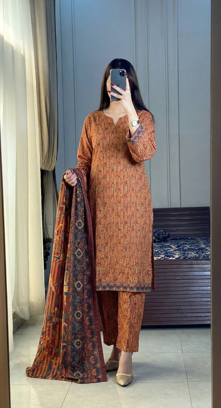 Summer Printed Lawn 3pc - Bin Saeed Bin Saeed